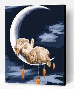 Rabbit at Moon Paint By Number