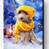 Dog in Winter Clothes Paint By Number