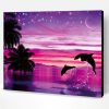 Dolphin Purple Night Paint By Number