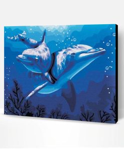 Dolphins In The Water Paint By Number