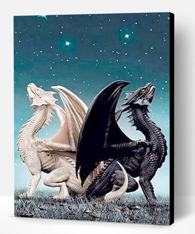 Dragon Twins Paint By Number