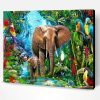 Elephants in The Jungle Paint By Number