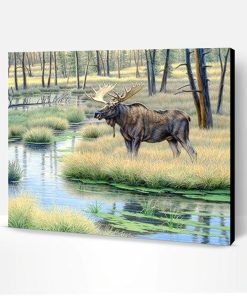 Moose Country - Animals Paint By NumberMoose Country Paint By Number