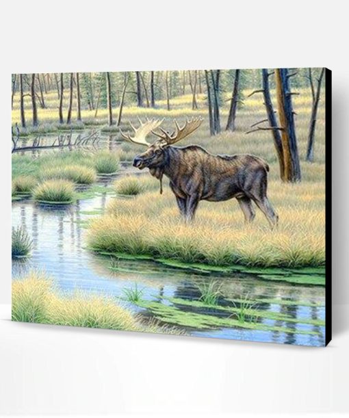 Moose Country - Animals Paint By NumberMoose Country Paint By Number