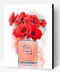 Perfume Pink Flower Paint By Number
