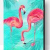 Flamingo At Blue Background Paint By Number