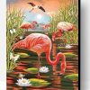 Flamingo in Swamp Paint By Number