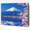 Lake kawaguchi Cherry Blossom Paint By Number