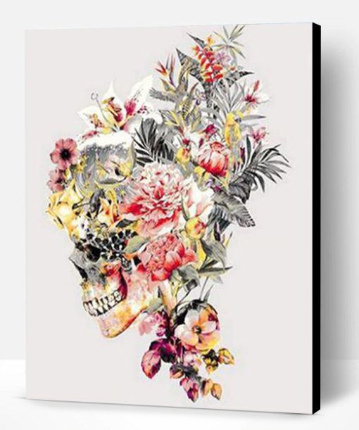 Floral Skull Paint By Number