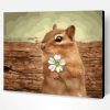 Squirrel with Flower Paint By Number