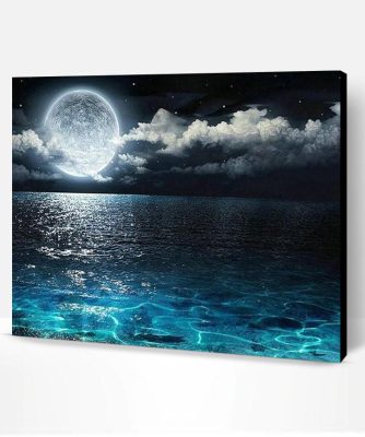 Full Moon On Sea Paint By Number