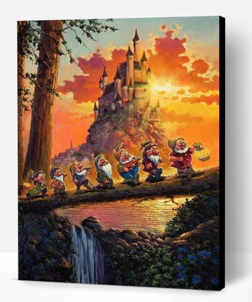 Seven Dwarfs Castle Paint By Number