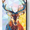 Geometric Colorful Deer Paint By Number