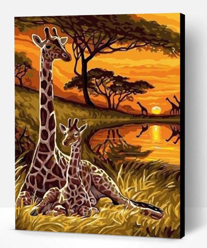 Giraffe Couple Paint By Number