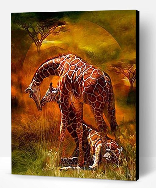 Giraffe Couple Paint By Number