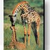 Giraffe Mother and Her Baby Paint By Number