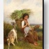 Girl and Her Goat Paint By Number