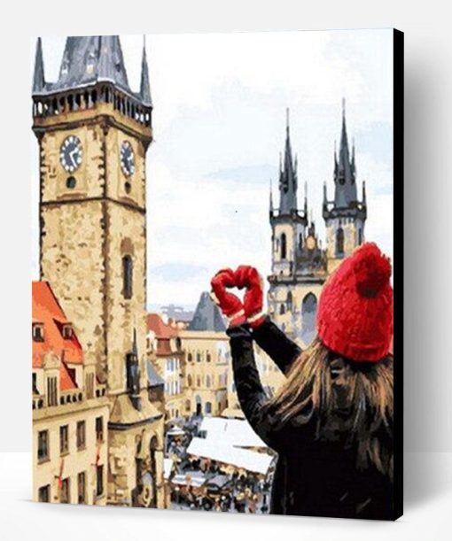 Girl in Old Town Square Prague Paint By Number