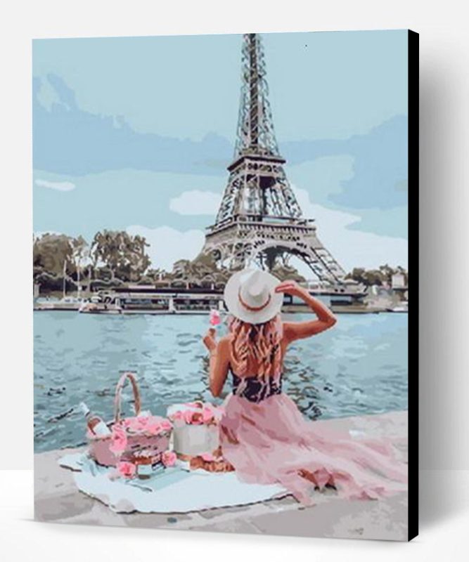 Girl in Picnic at Paris Paint By Number