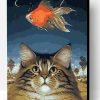 Golden Cat and Fish Paint By Number