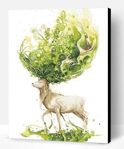 Green Deer Paint By Number
