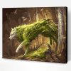 Green Wolf Paint By Number