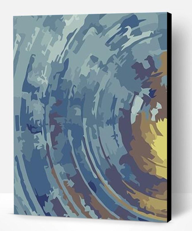 Grey Abstract Scenery Paint By Number