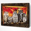 Group of Owls Paint By Number