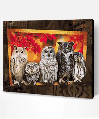 Group of Owls Paint By Number