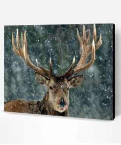 Christmas Snow Deer Paint By Number