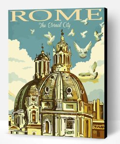 Rome Travel Posters Paint By Number