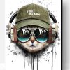 Cat Listening To Music Paint By Number