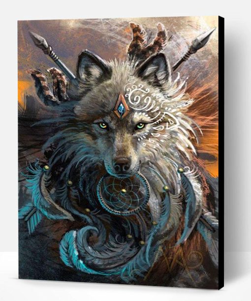 Warrior Wolf Paint By Number