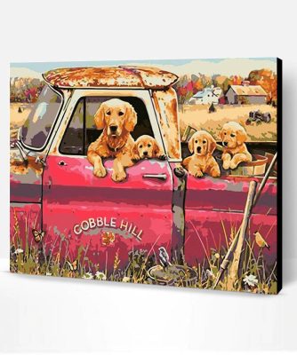 Dogs In Trucks Paint By Number