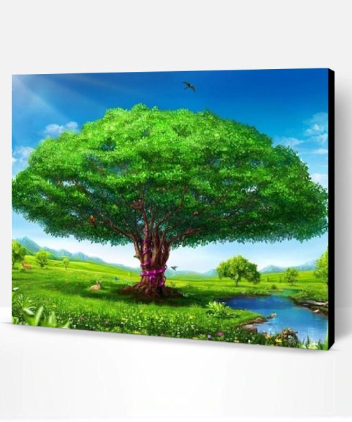 Big Green Tree Paint By Number