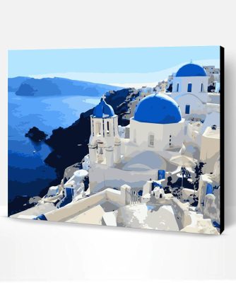 Santorini Greece Paint By Number