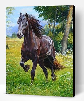 Brown Horse in Forest Paint By Number