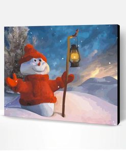 Christmas Snowman Paint By Number