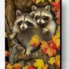 Two Racoons Paint By Number