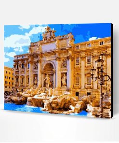 Roman Trevi Fountain Rome Paint By Number