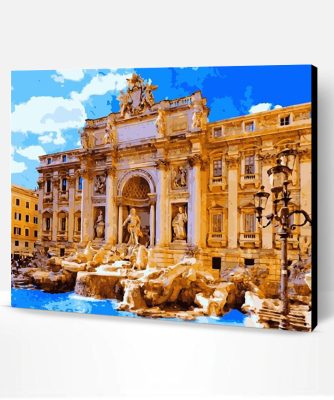 Roman Trevi Fountain Rome Paint By Number