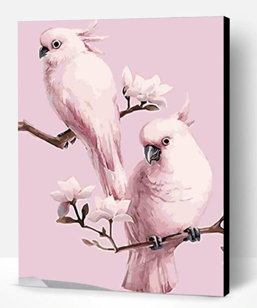 Pink Parrot Paint By Number