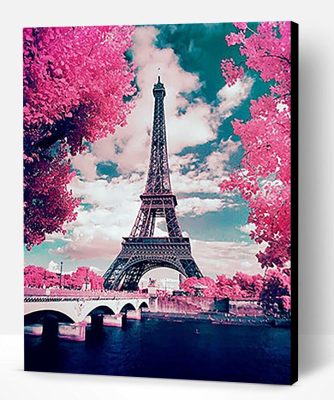 Cherry Blossoms in Paris Paint By Number