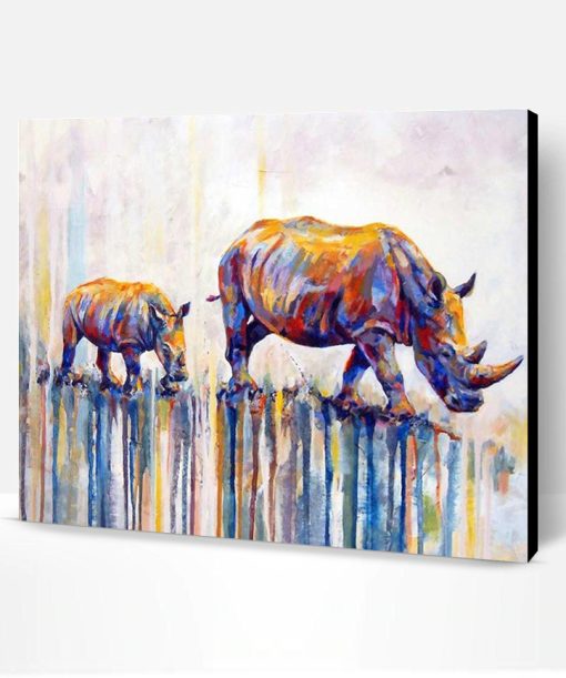 Abstract Rhino Paint By Number