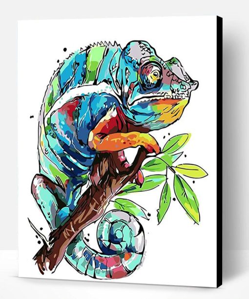 Multicolor Chameleon Paint By Number