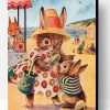 Rabbits on Vacation Paint By Number