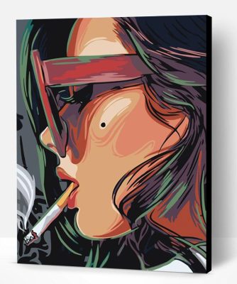 Smoking Girl Paint By Number