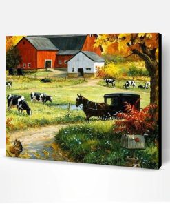 Thriving Cows Farmhouse Paint By Number