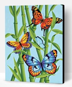 Butterflys Plants Paint By Number