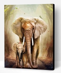 Elephant Motherhood Paint By Number